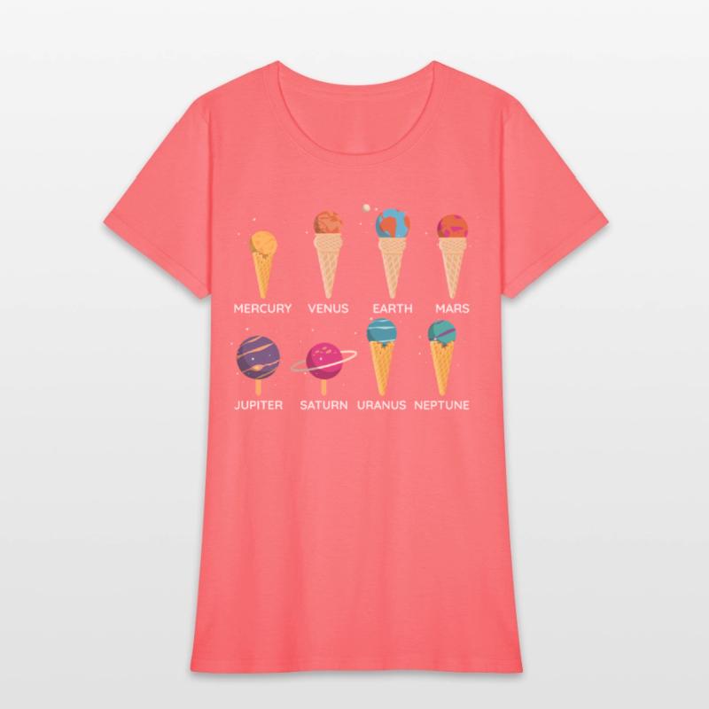 Solar System Planet Ice Cream Stem Space
