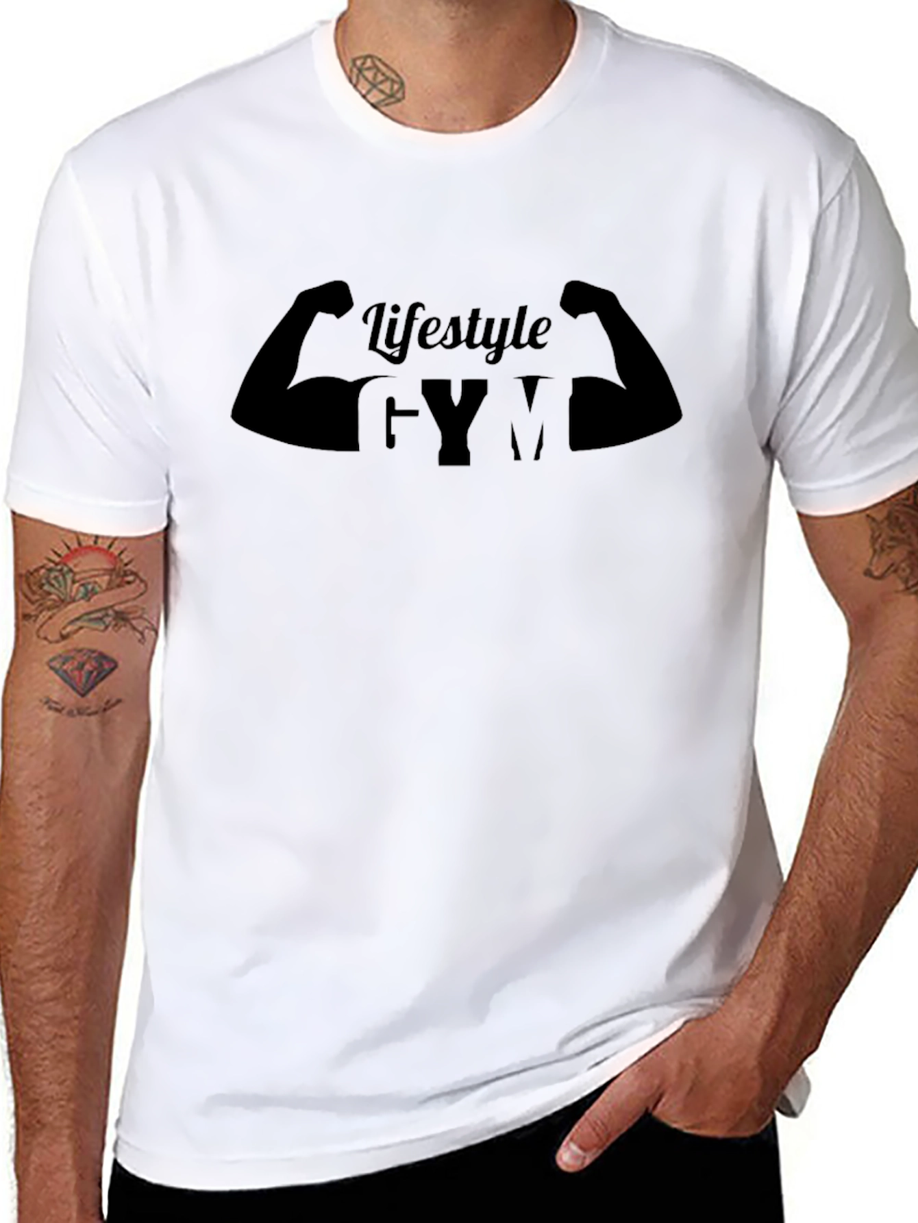 Lifestyle Gym Black Graphic T-Shirt