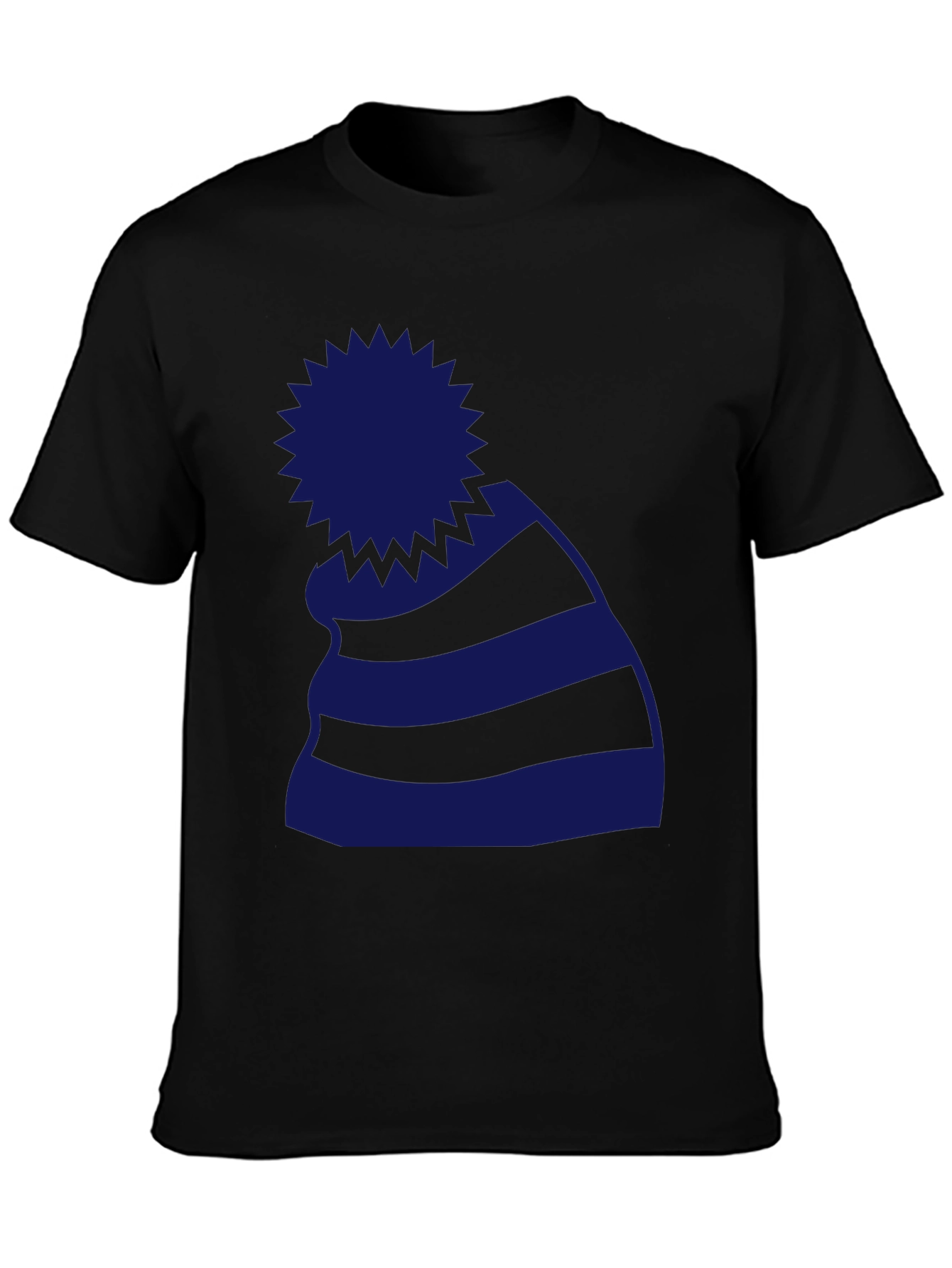 Striped Beanie Graphic Tee - Casual Style