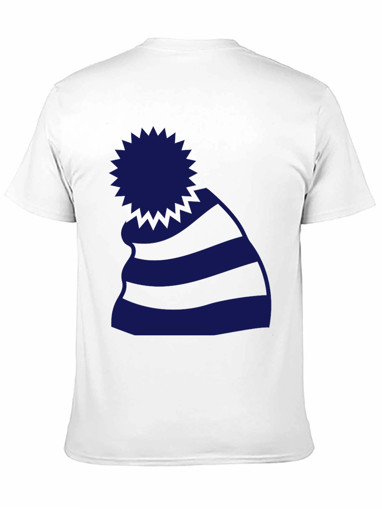Striped Beanie Graphic Tee - Casual Style