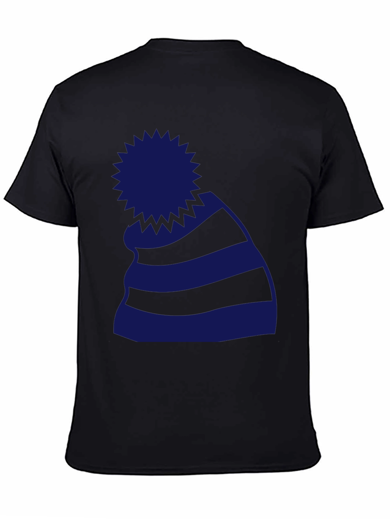 Striped Beanie Graphic Tee - Casual Style