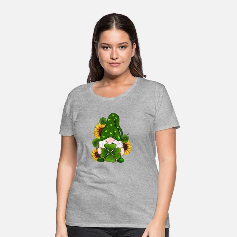 St Patric Day Gnome Shamrock With Sunflowers For