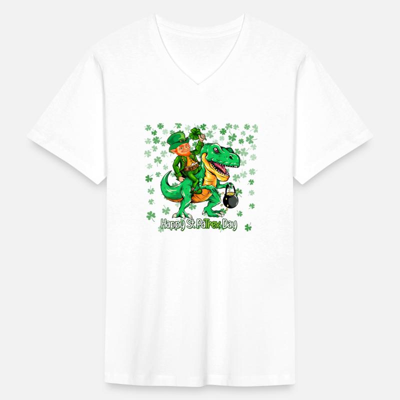 St Patricks Day Leprechaun Riding Dinosaur