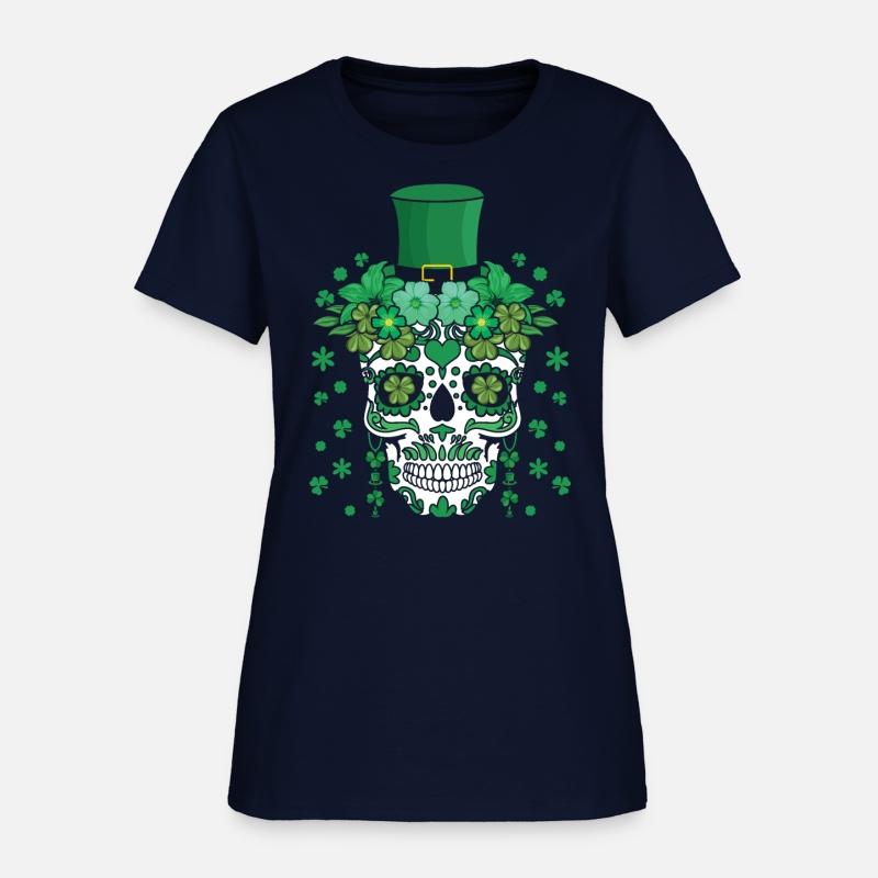 St Patty's Day Dia De Los Muertos Irish Flower