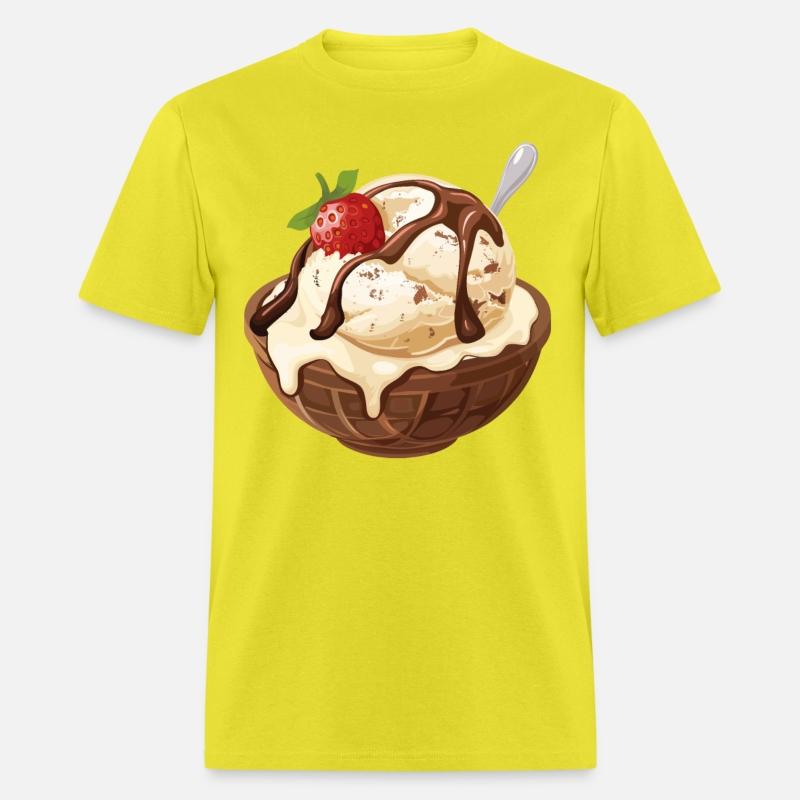 Strawberry Topped Vanilla Sundae Delight