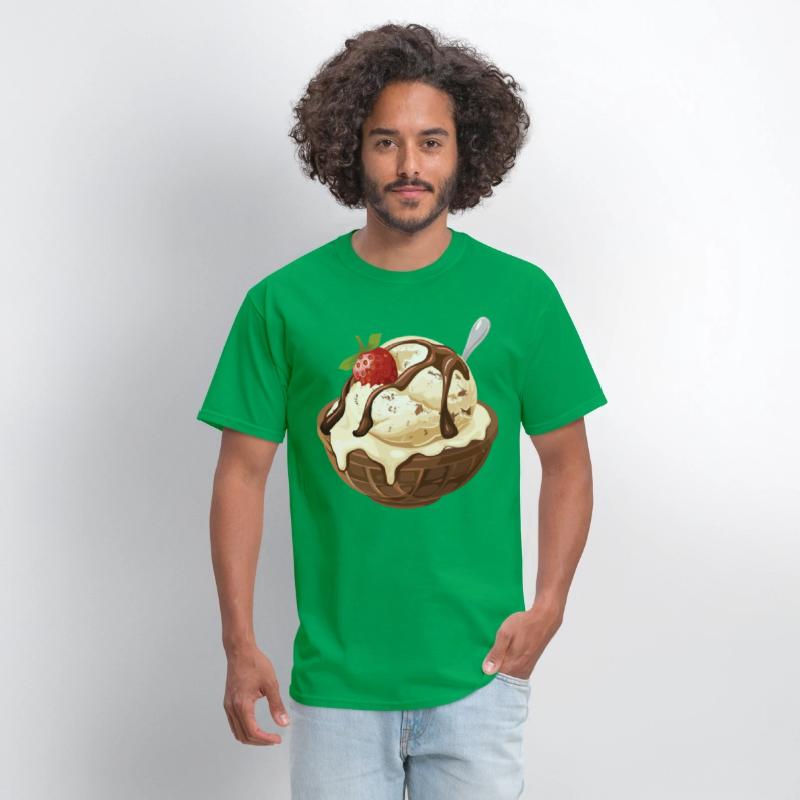 Strawberry Topped Vanilla Sundae Delight