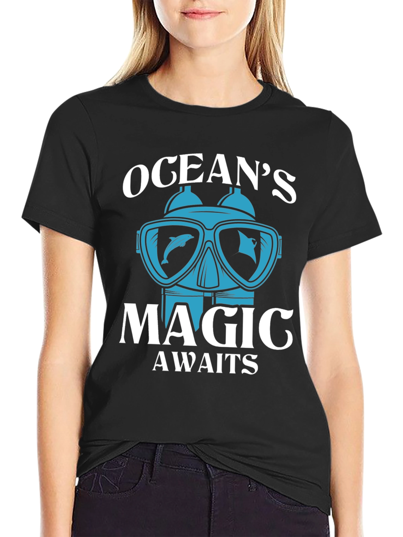 Oceans Magic Awaits T-Shirt - Diving & Adventure Tee