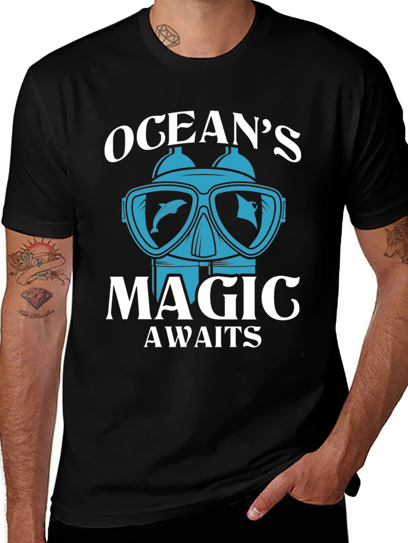 Oceans Magic Awaits T-Shirt - Diving & Adventure Tee