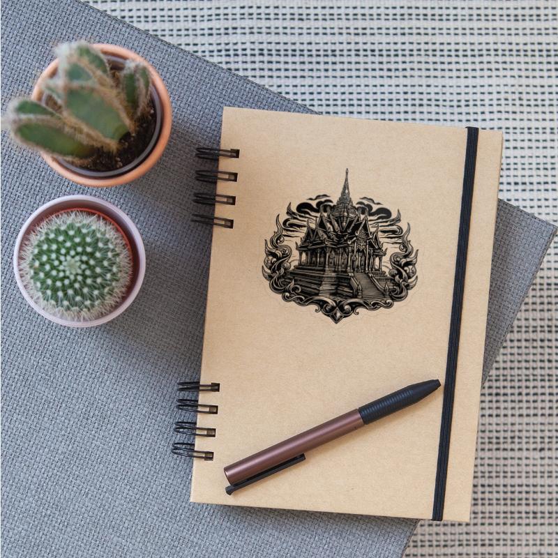 Sunset Behind Exotic Thailand Temple