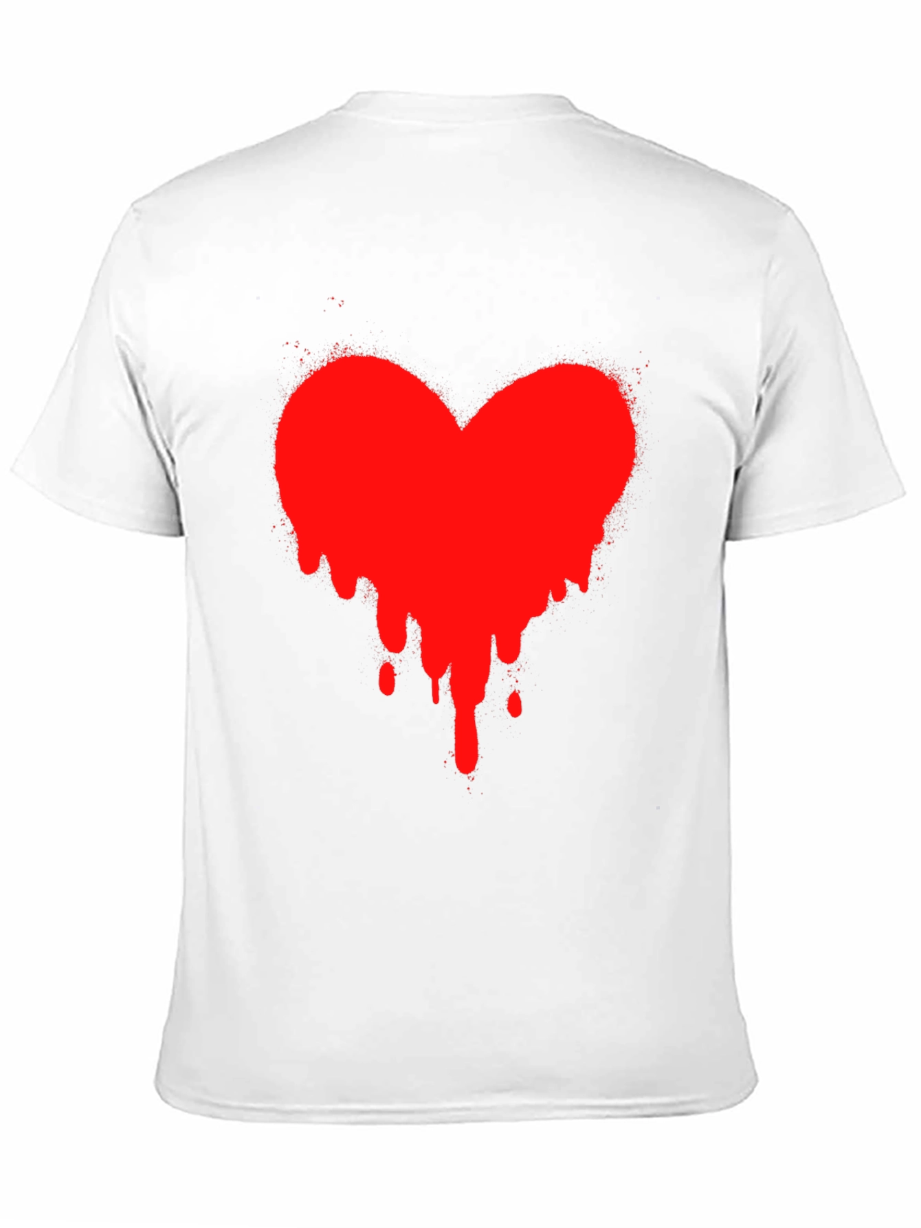 Heart Drip Black T-Shirt - Express Your Love!