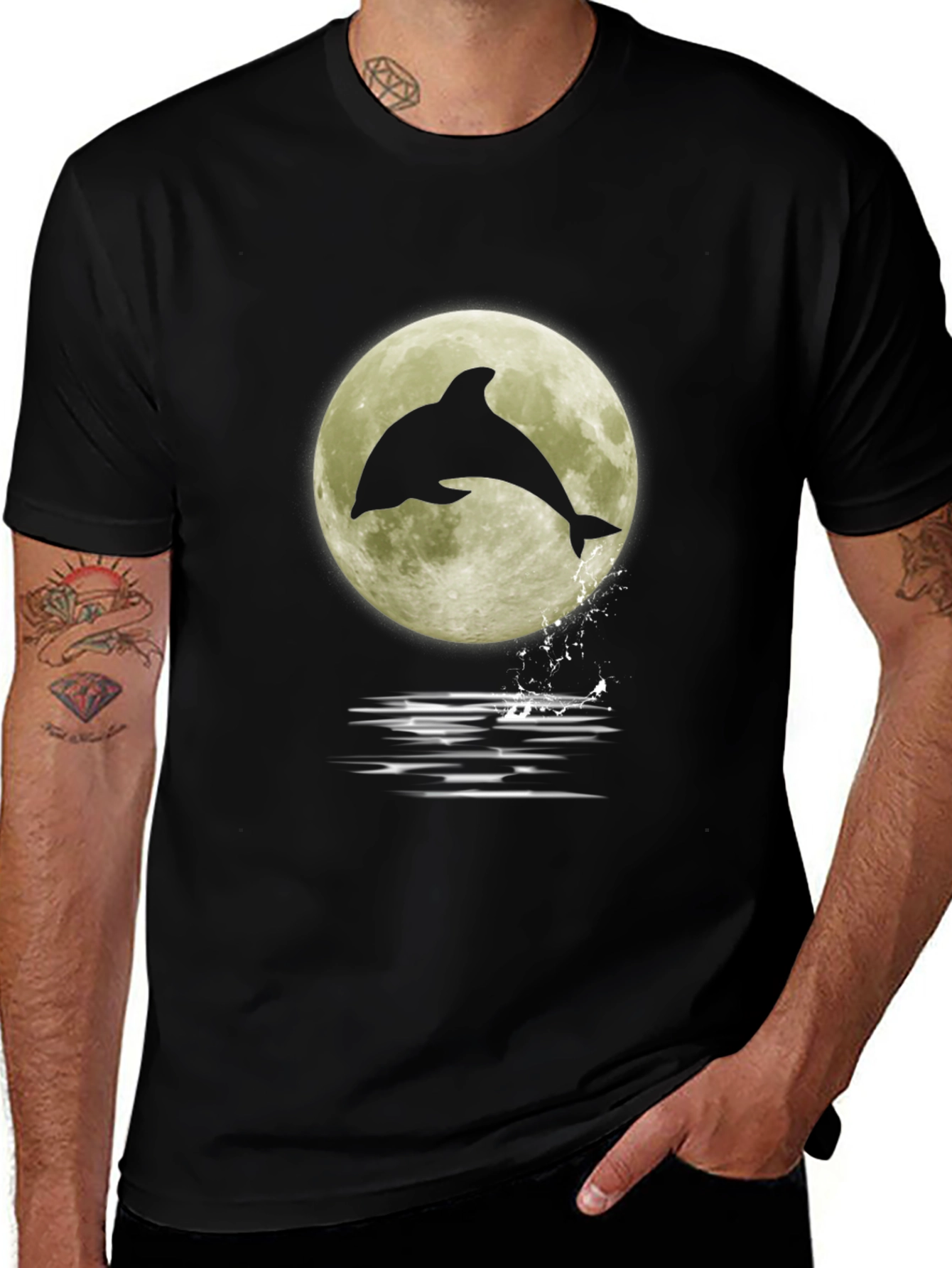Dolphin Moon Graphic Tee