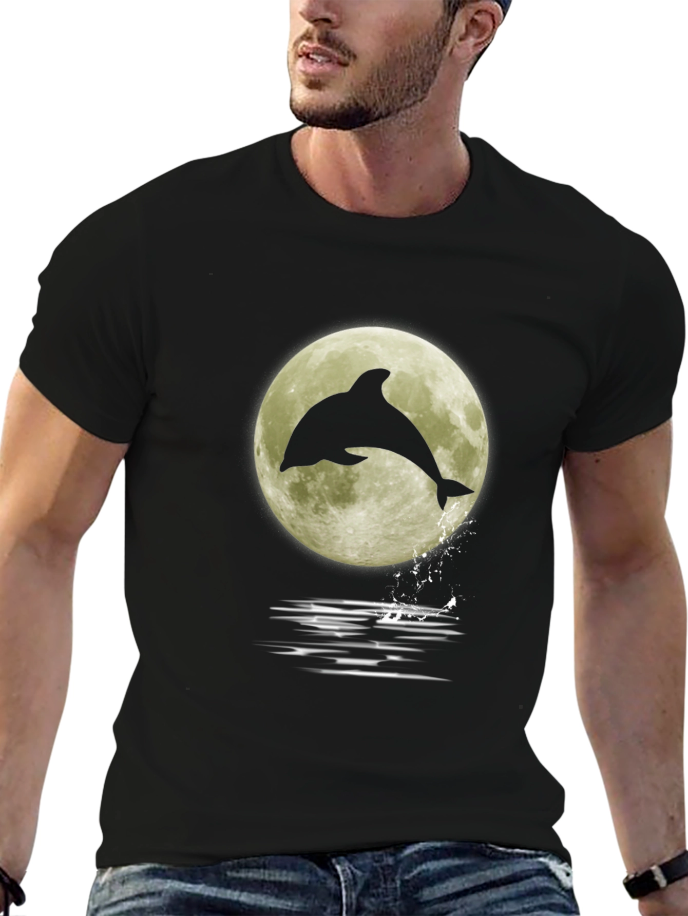 Dolphin Moon Graphic Tee