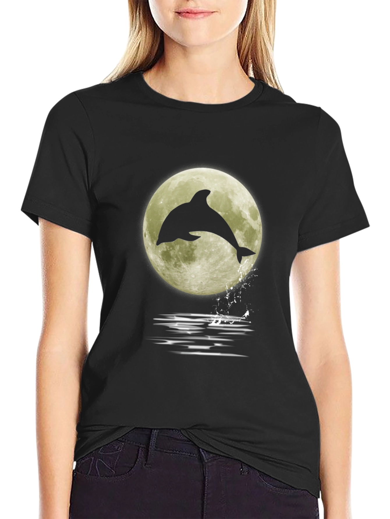 Dolphin Moon Graphic Tee
