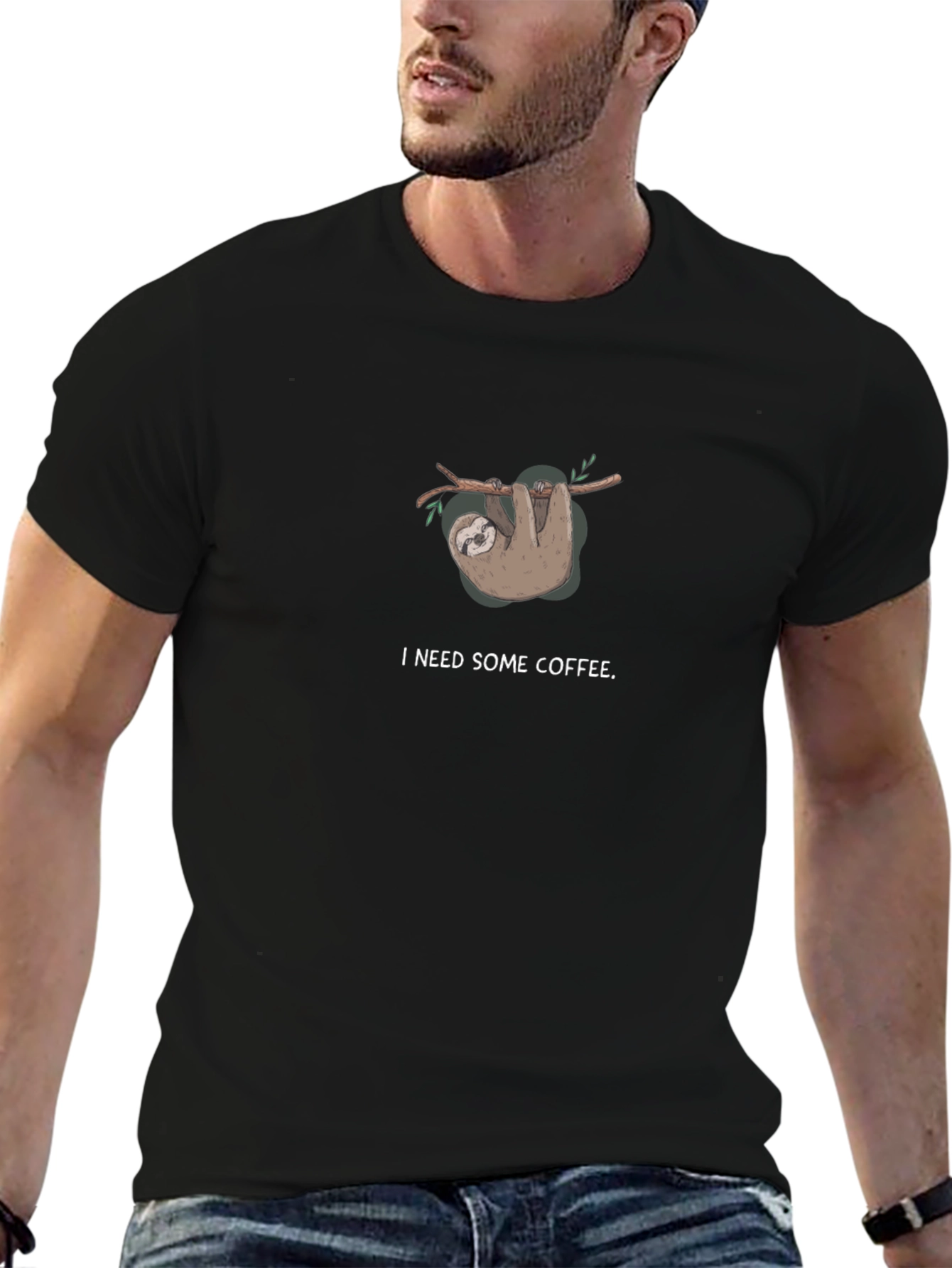 Sloth Coffee T-Shirt - Mens Graphic Tee