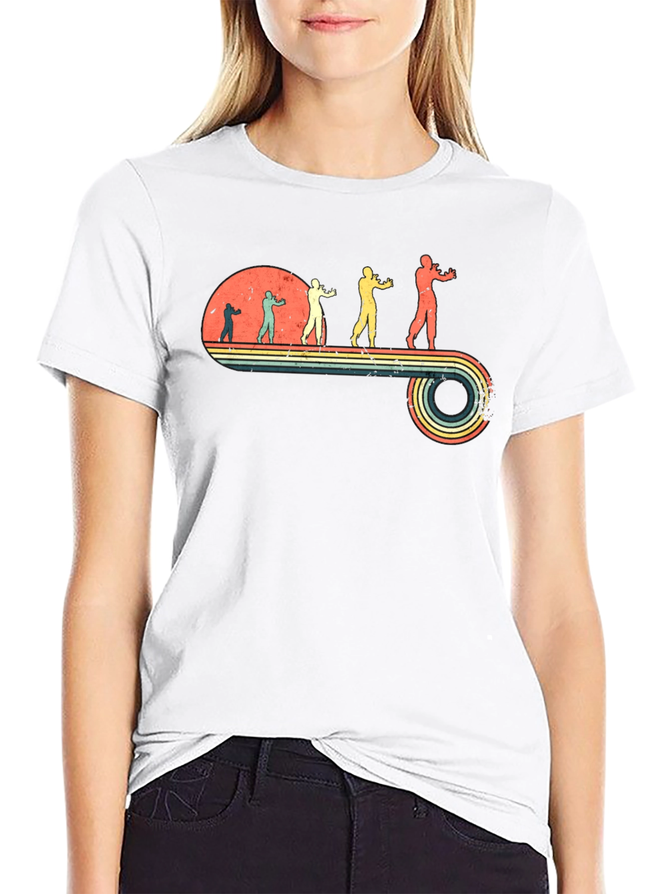 Zombie Evolution Retro T-Shirt