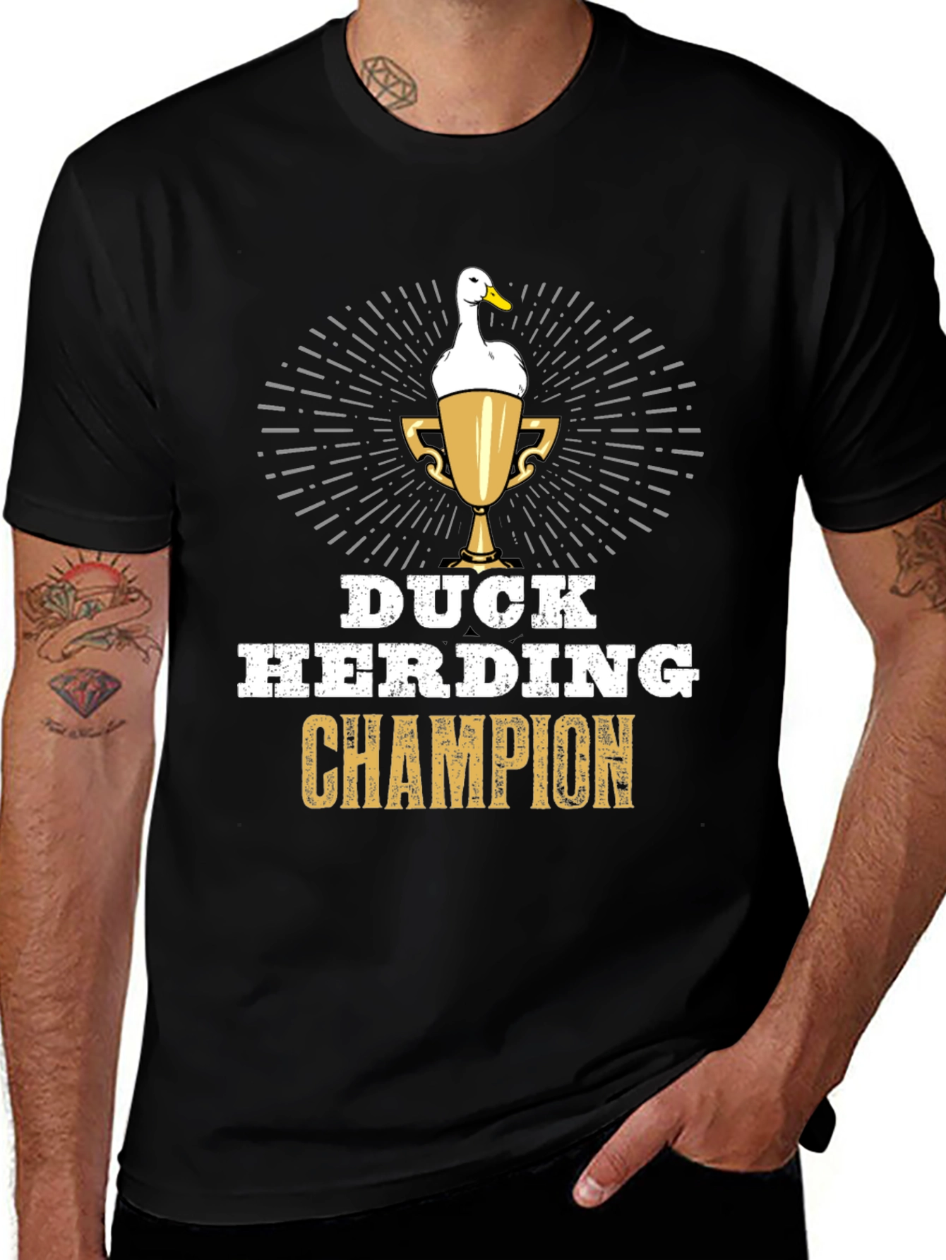 Duck Herding Champion T-Shirt - Funny Duck Lover Gift