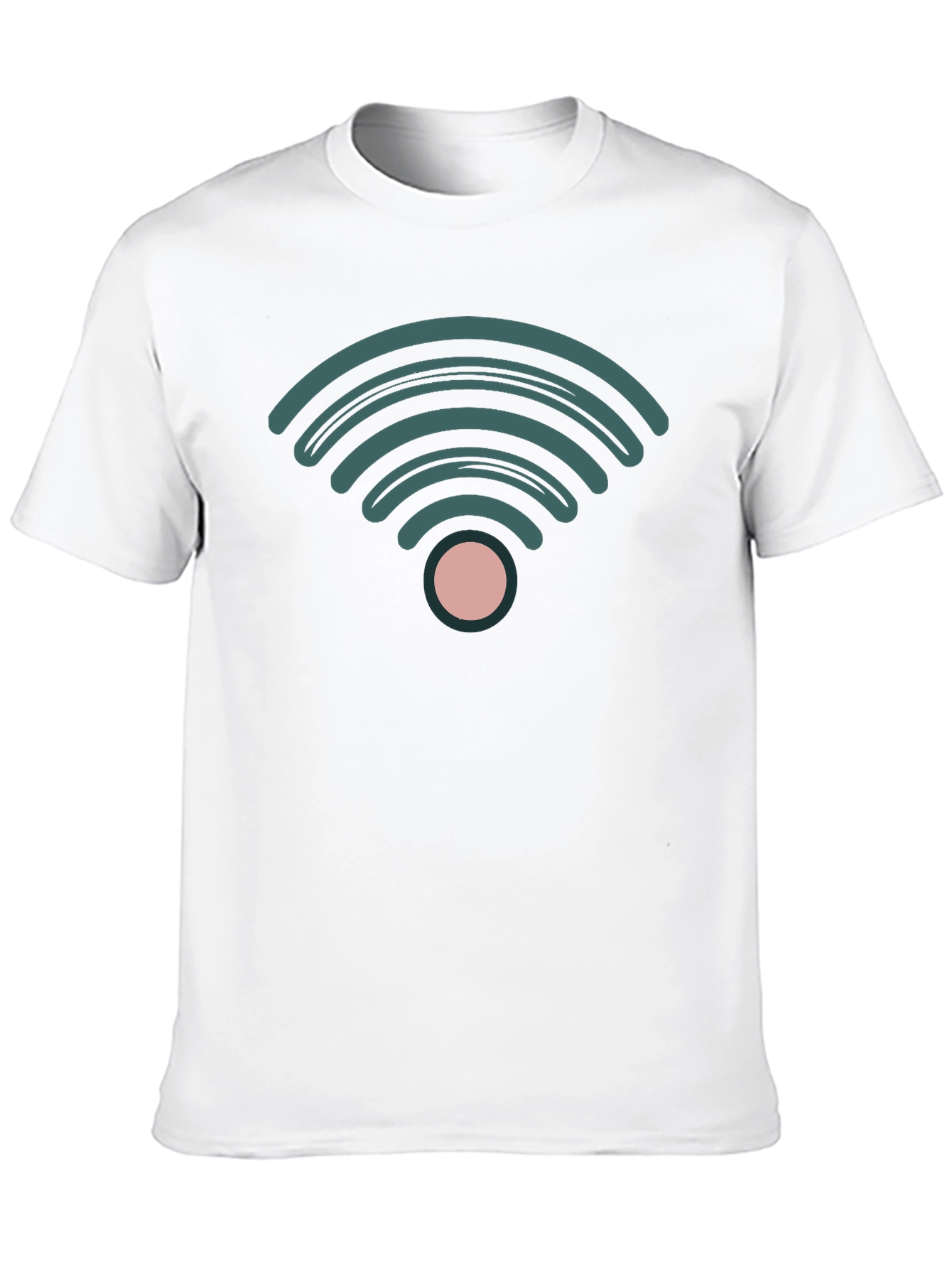 Stylish WiFi Symbol Black T-Shirt