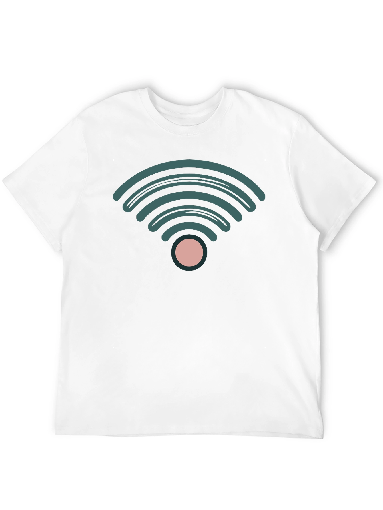 Stylish WiFi Symbol Black T-Shirt