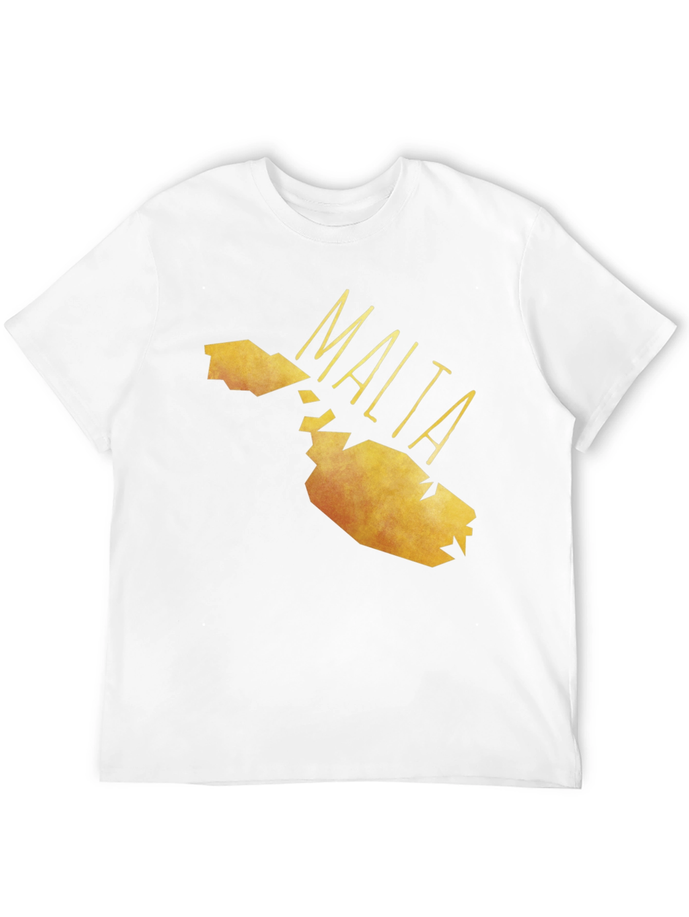 Malta Map Graphic Tee - Black Cotton T-Shirt