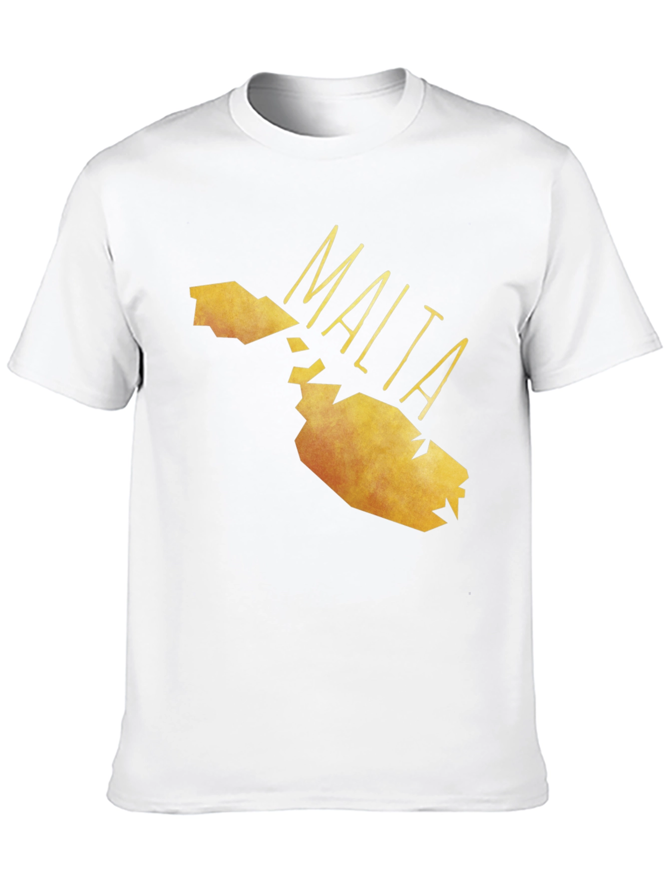 Malta Map Graphic Tee - Black Cotton T-Shirt