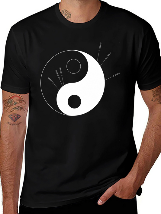 Yin Yang Acupuncture Black T-Shirt