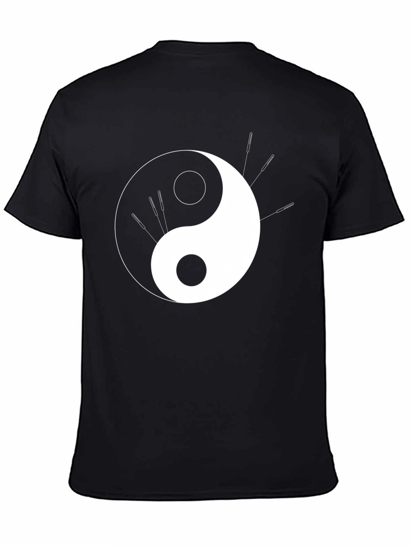 Yin Yang Acupuncture Black T-Shirt