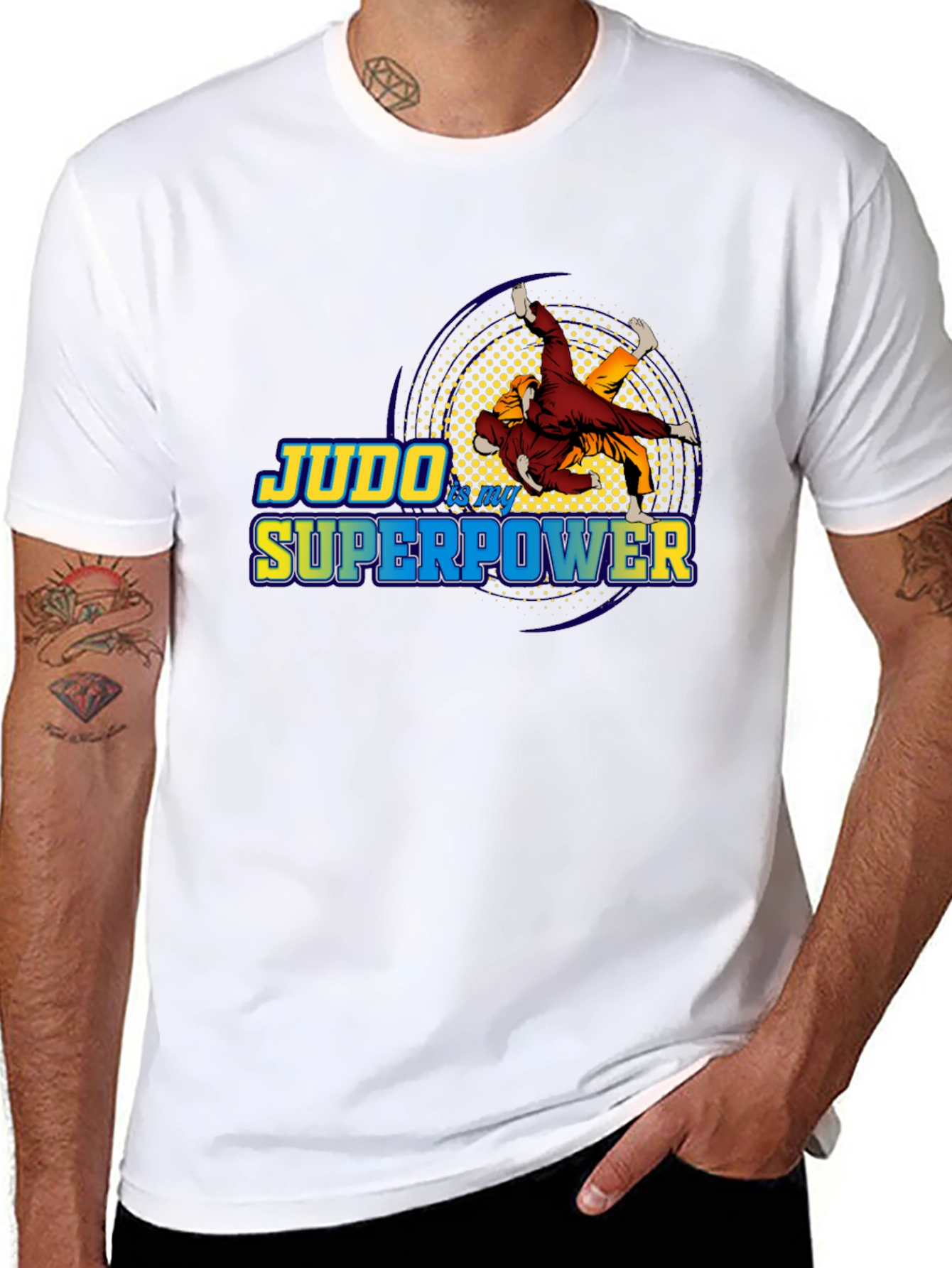 Judo is My Superpower Black T-Shirt