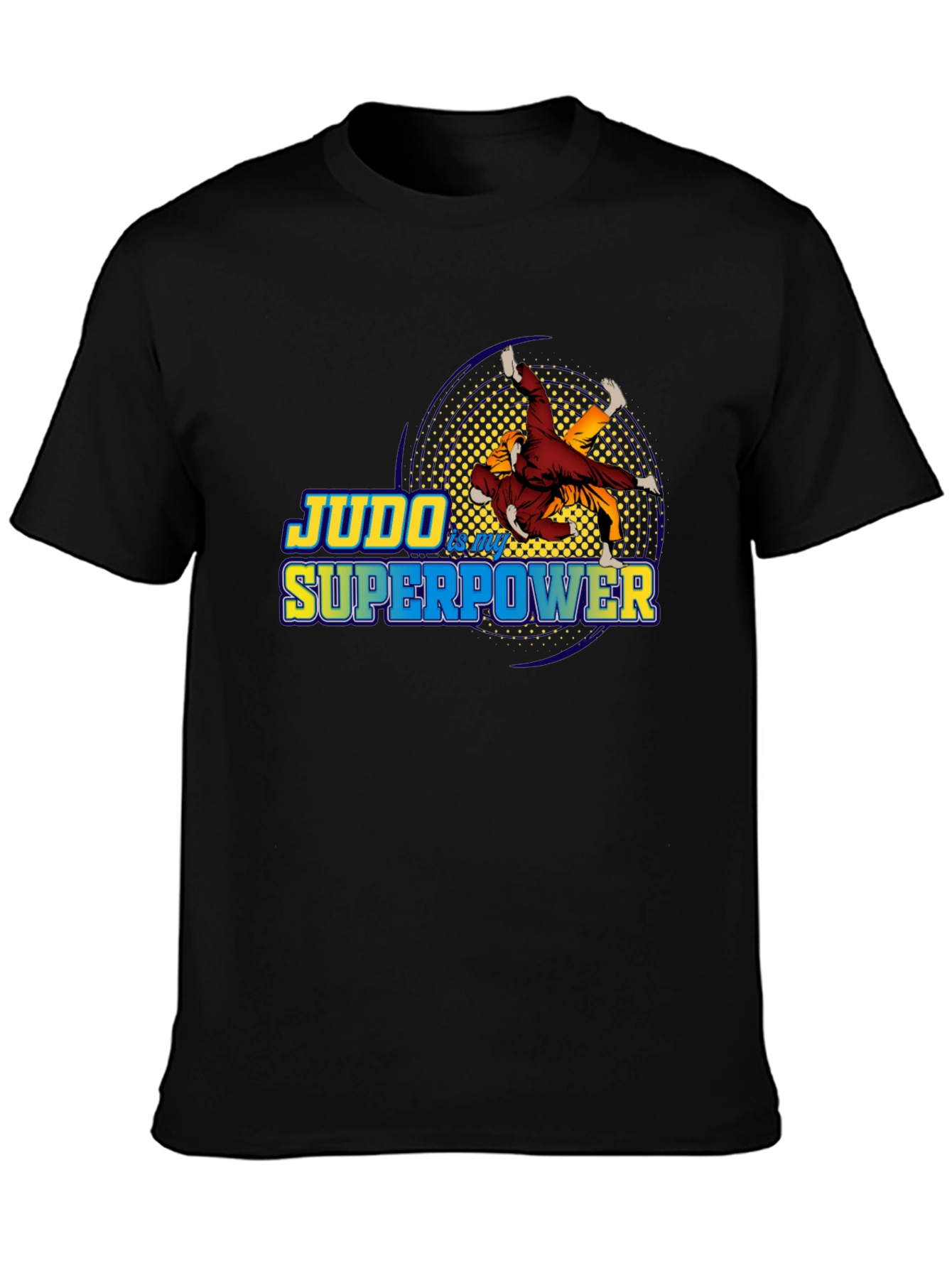 Judo is My Superpower Black T-Shirt