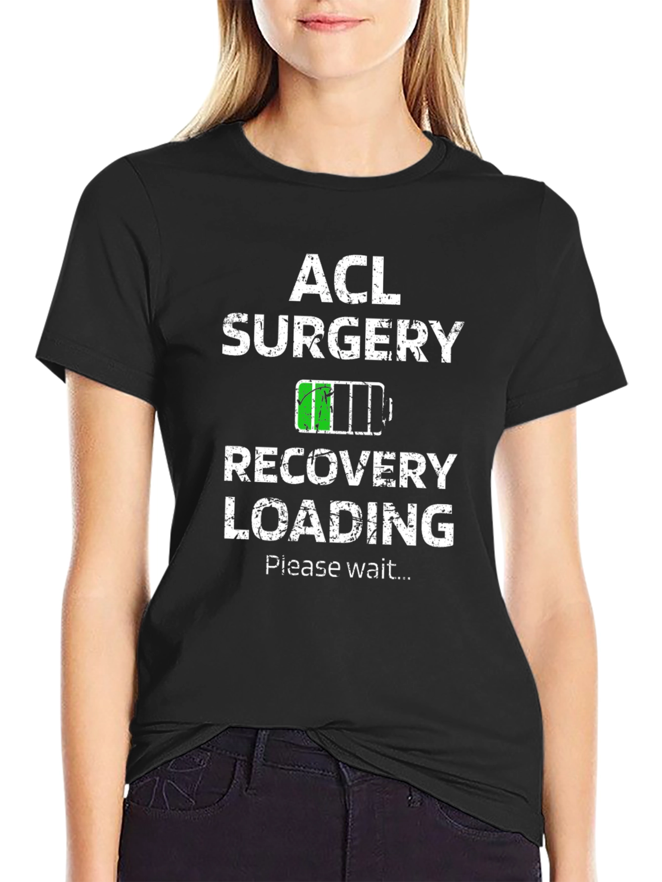 ACL Surgery Recovery Loading T-Shirt - Get Well Soon!