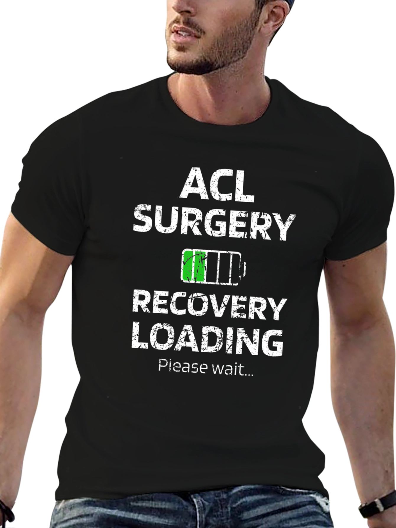ACL Surgery Recovery Loading T-Shirt - Get Well Soon!