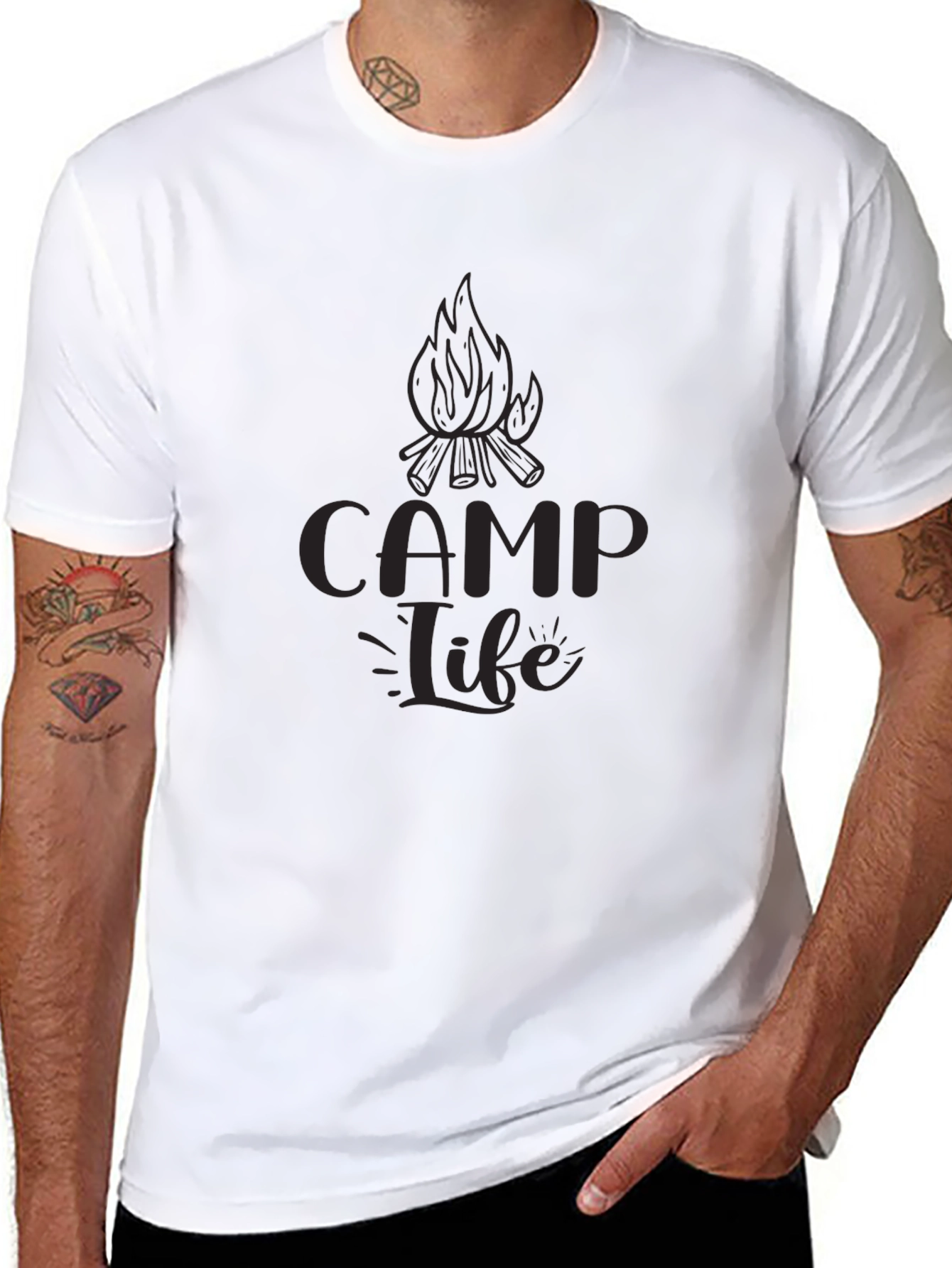 Camp Life Black Graphic Tee