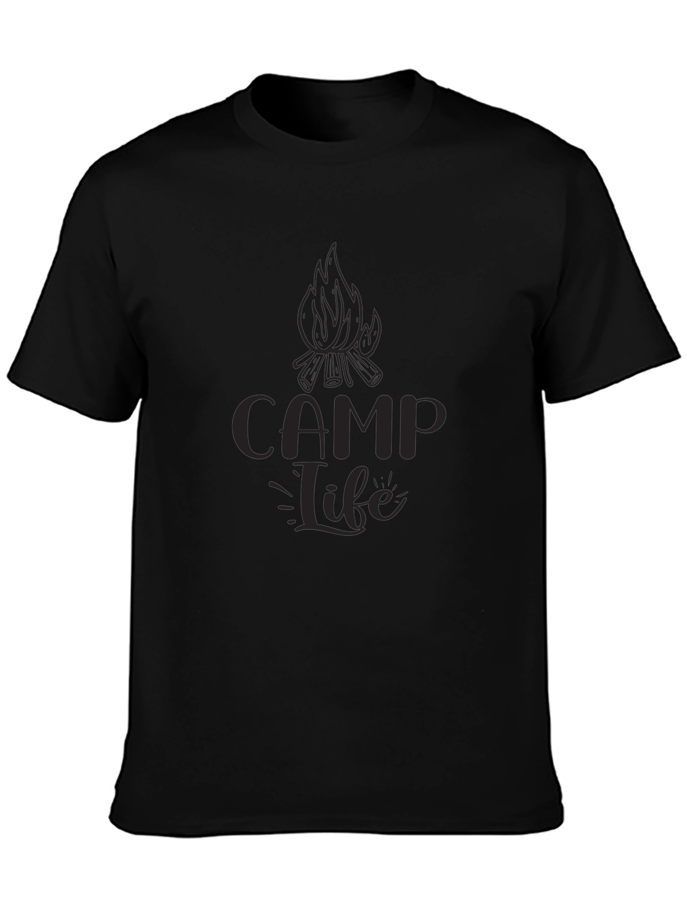 Camp Life Black Graphic Tee