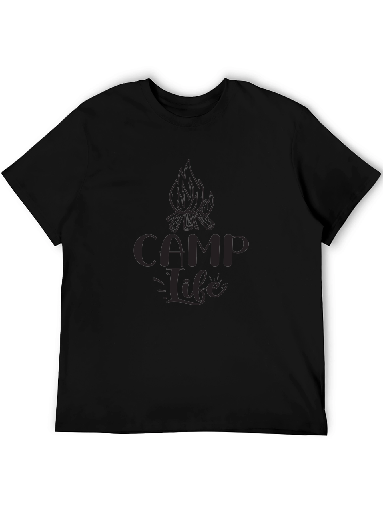 Camp Life Black Graphic Tee