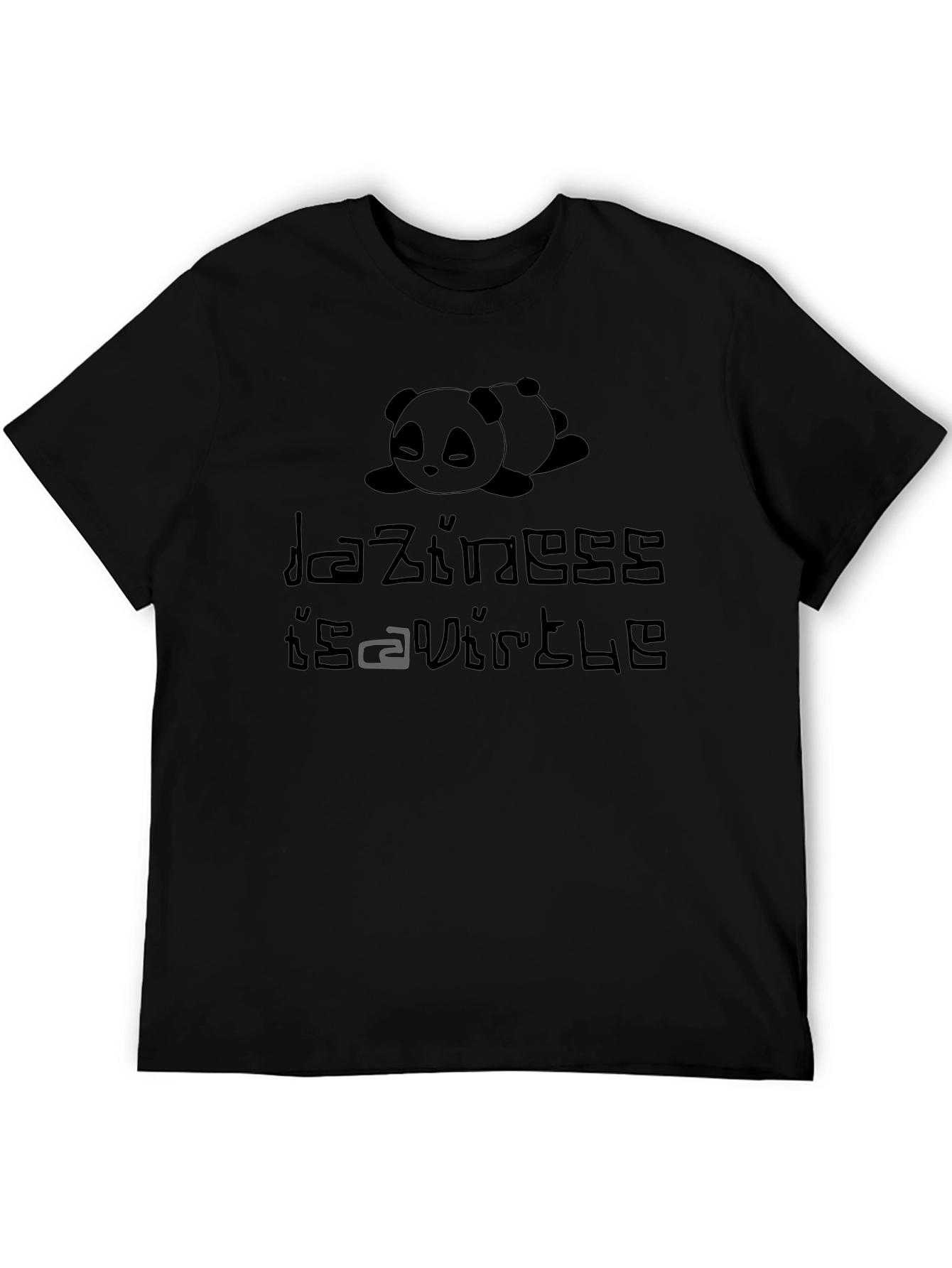 Lazy Panda Graphic T-Shirt - Laziness is a Virtue