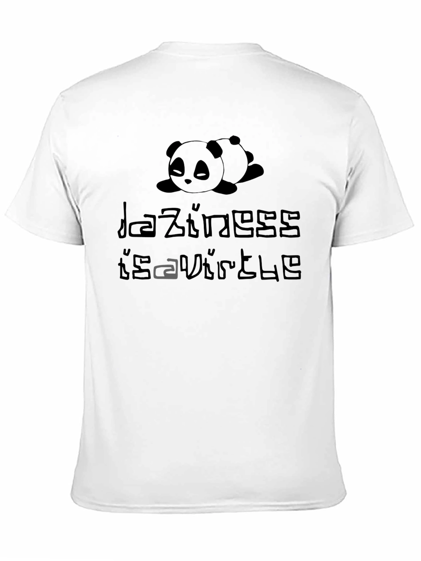 Lazy Panda Graphic T-Shirt - Laziness is a Virtue