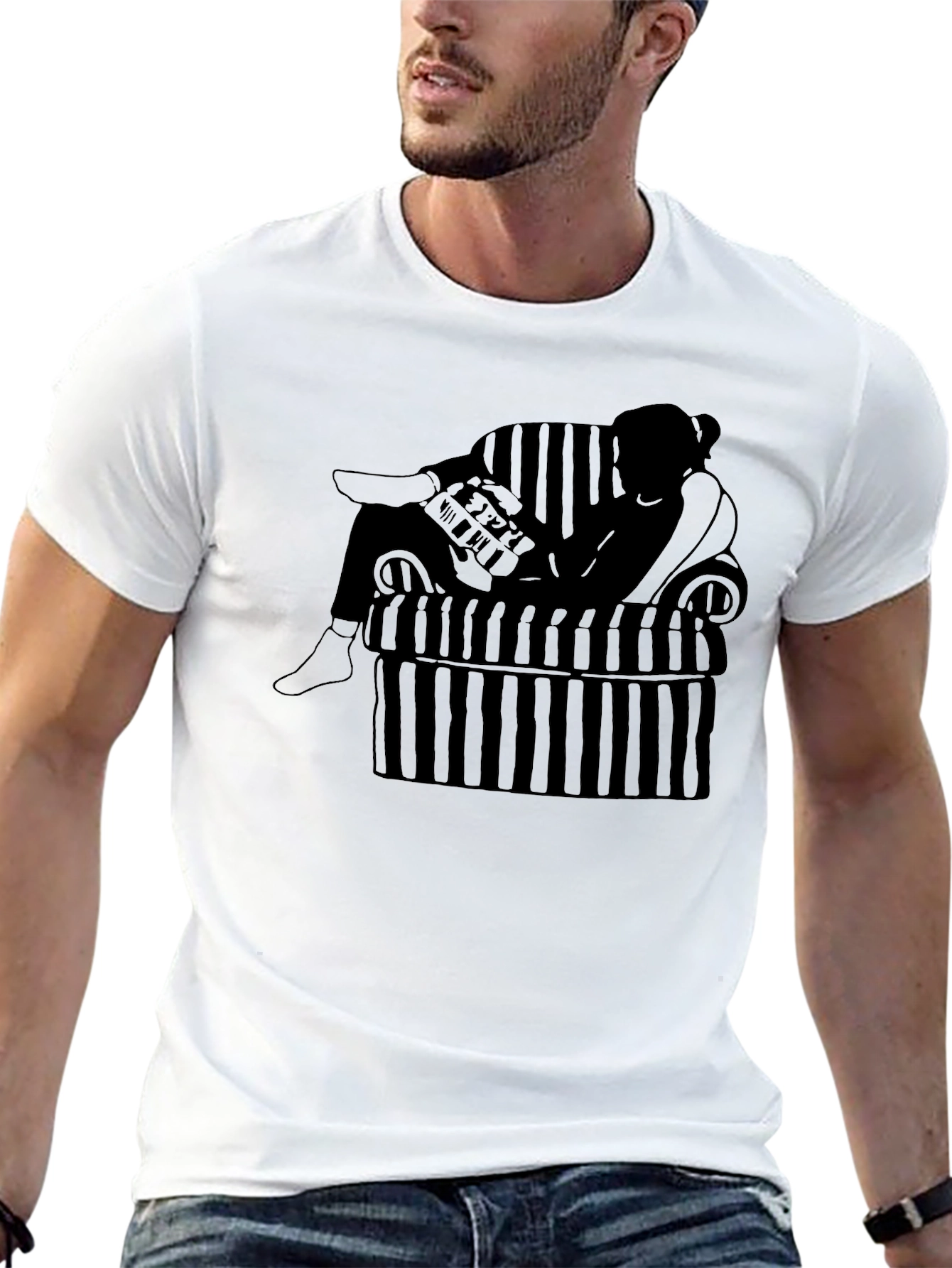 Relaxed Reader Graphic Tee - Black