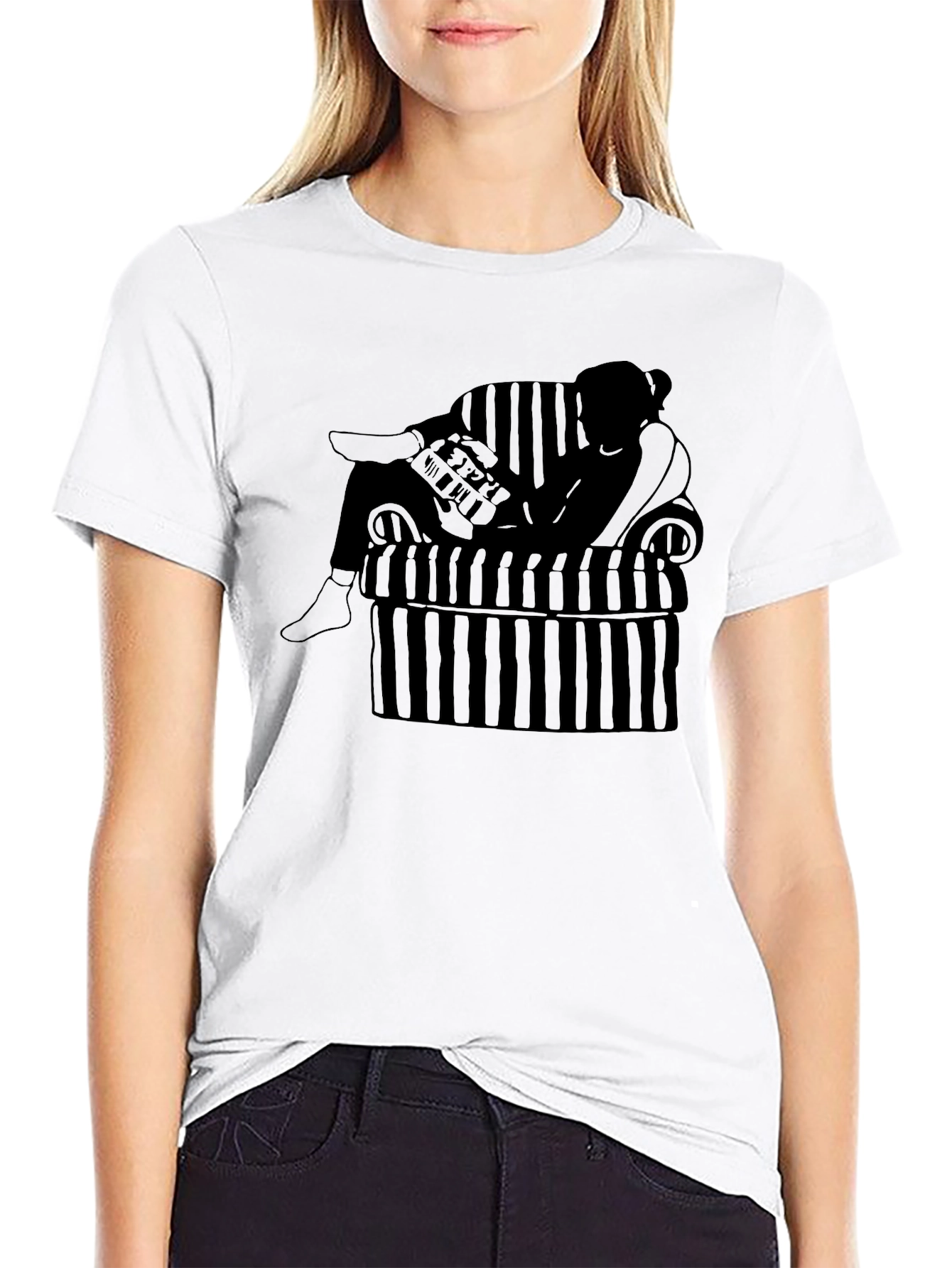 Relaxed Reader Graphic Tee - Black