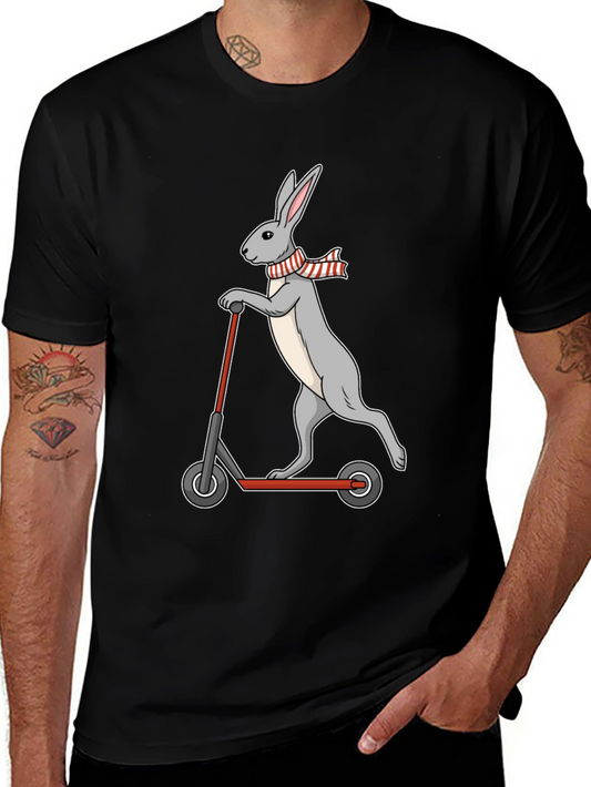 Rabbit Scooter T-Shirt - Cool Graphic Tee