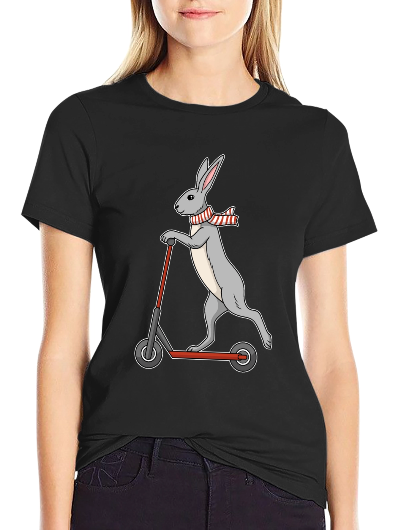Rabbit Scooter T-Shirt - Cool Graphic Tee