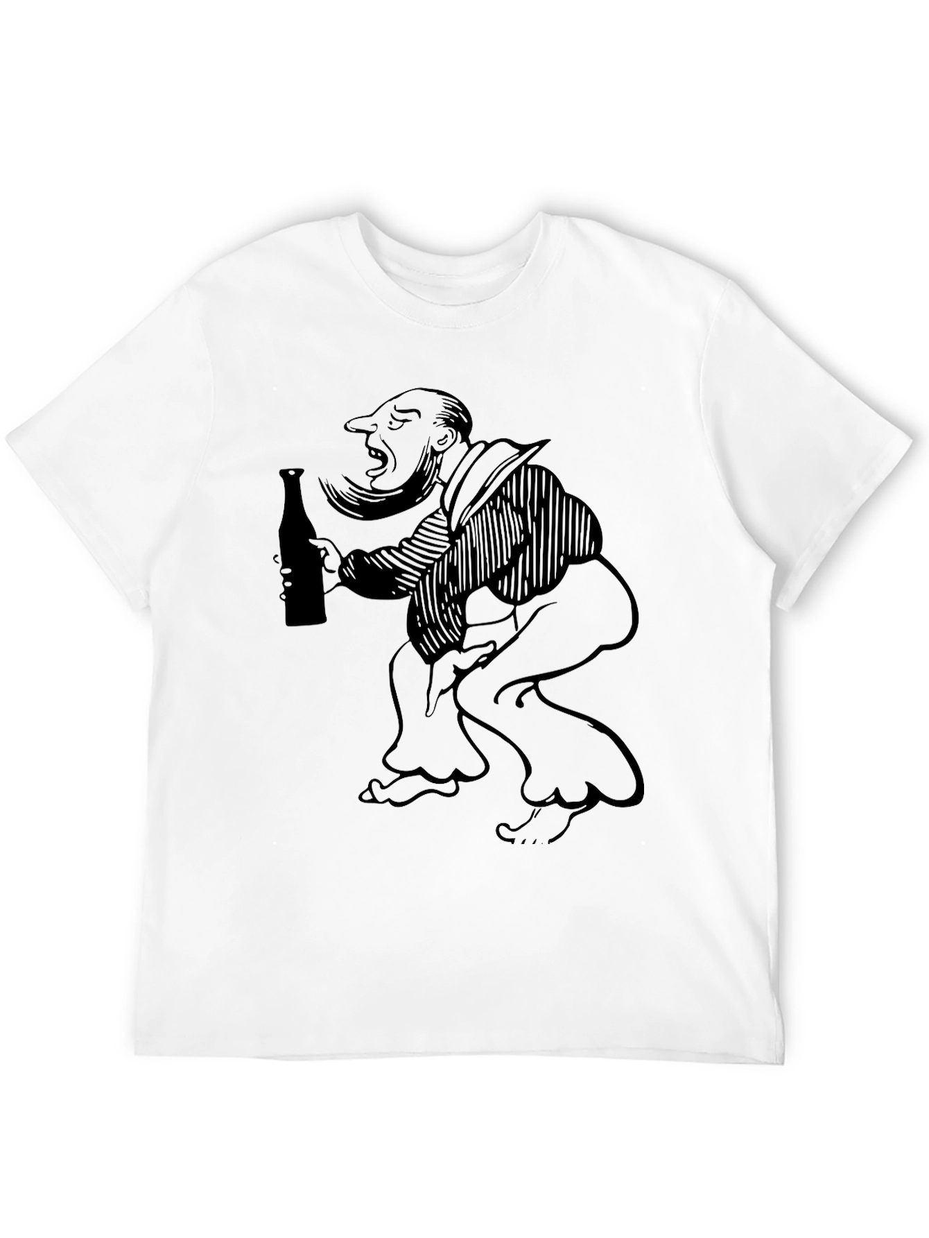 Humorous Character Black T-Shirt
