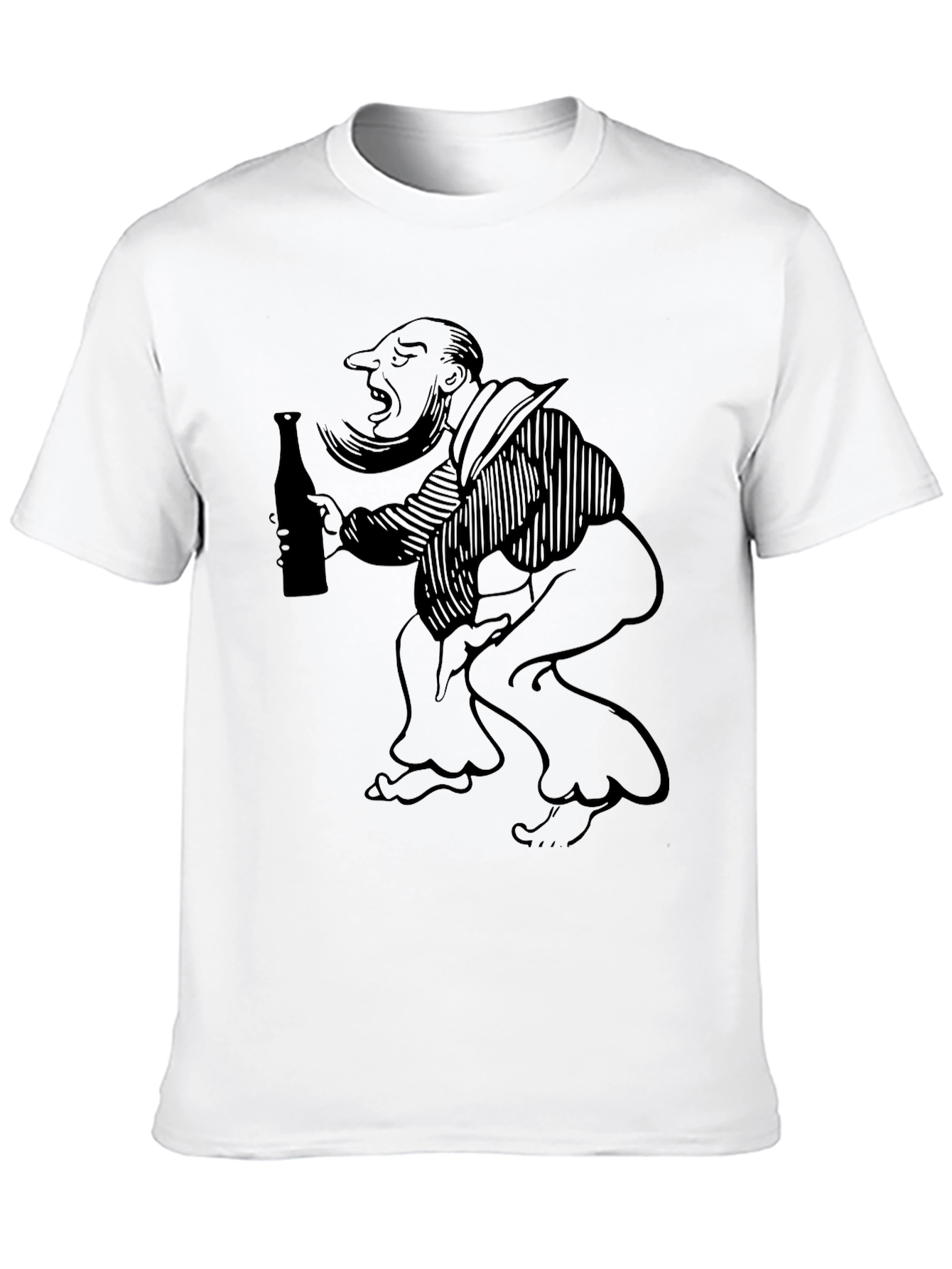 Humorous Character Black T-Shirt