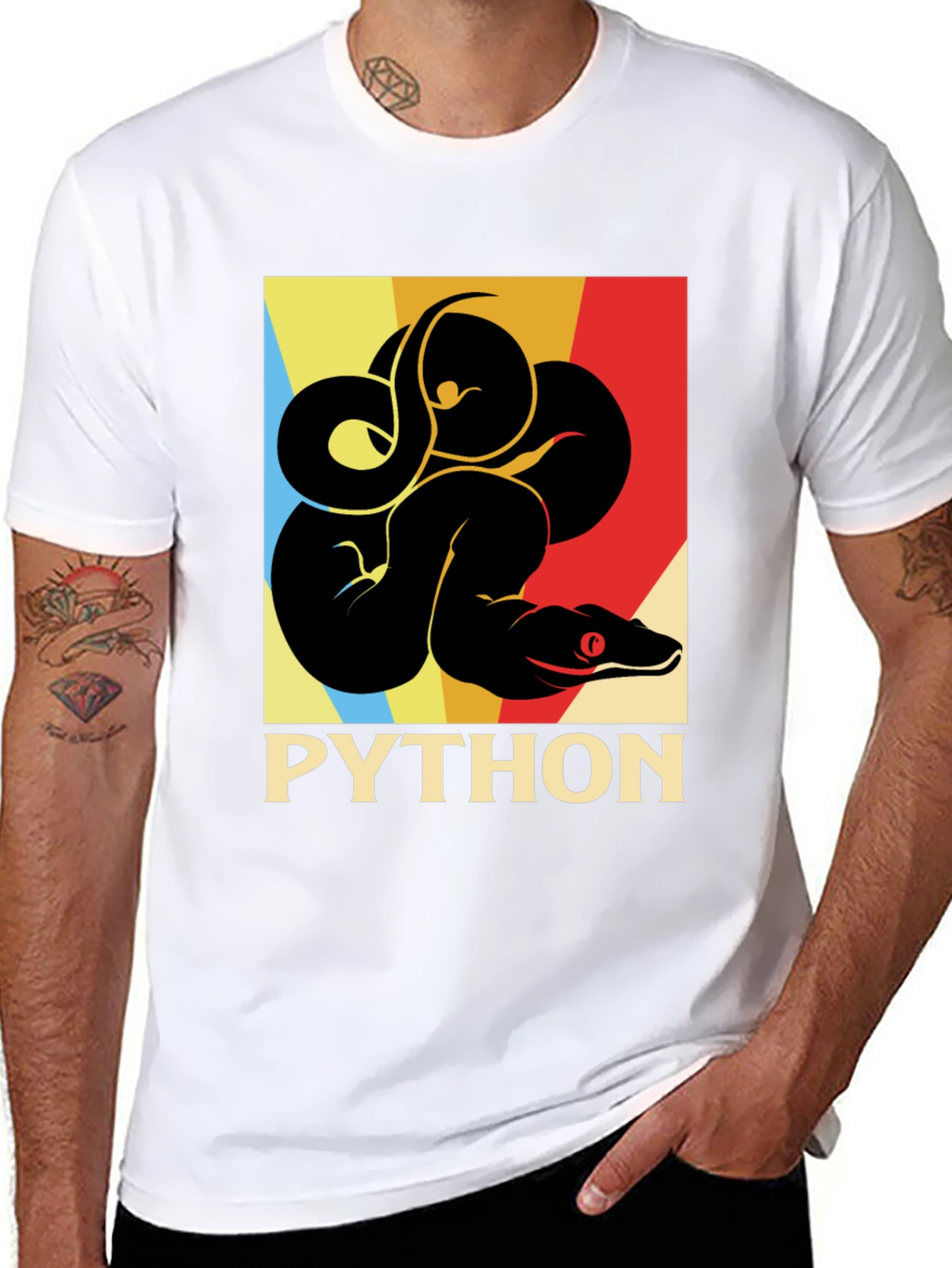 Python Snake Retro Graphic T-Shirt