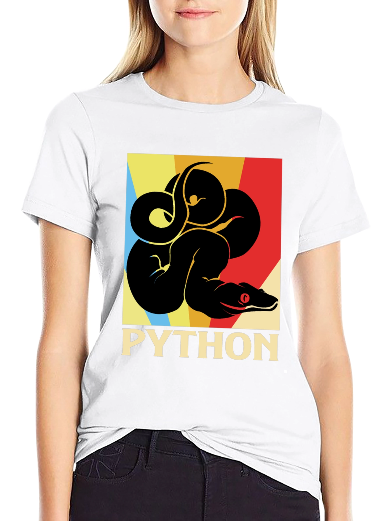 Python Snake Retro Graphic T-Shirt