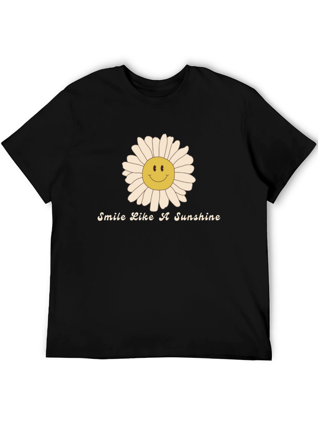Smile Like A Sunshine Black T-Shirt