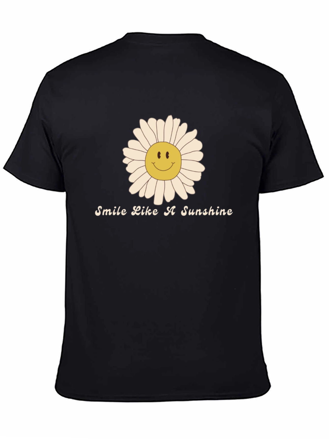 Smile Like A Sunshine Black T-Shirt