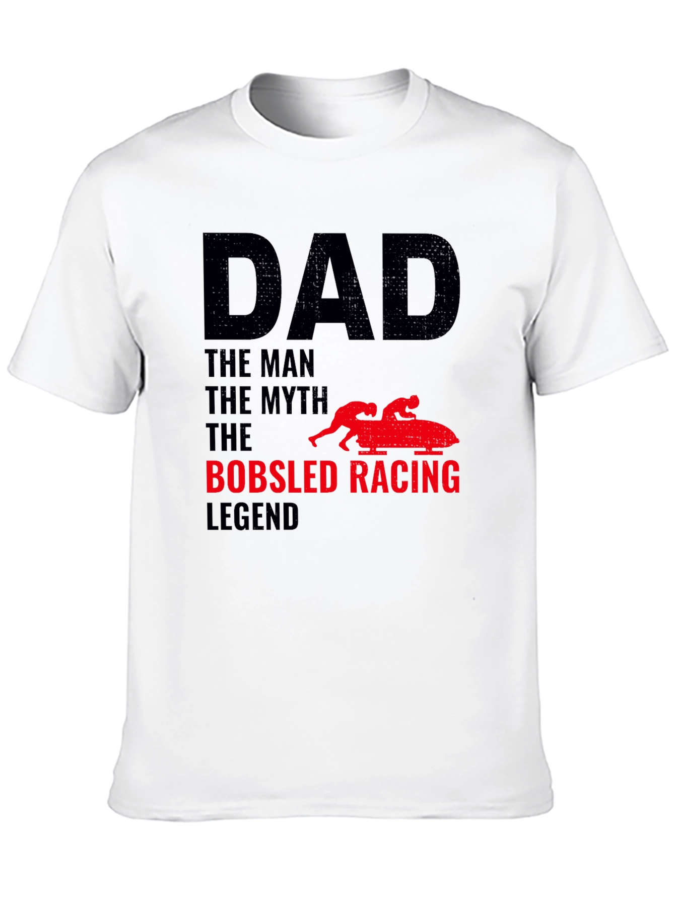 Dad Bobsled Racing Legend Black T-Shirt