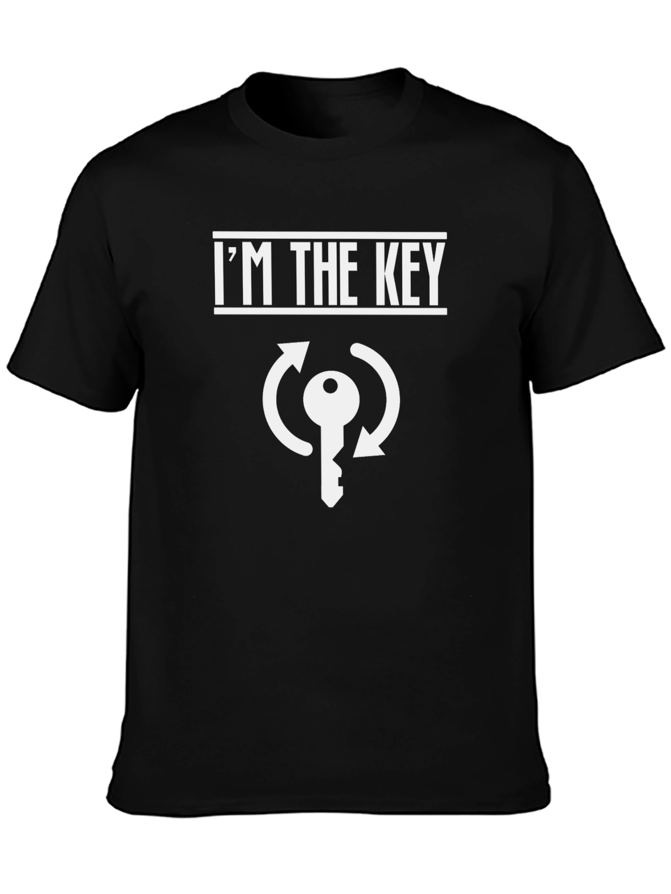 Im the Key Graphic Tee - Black Cotton