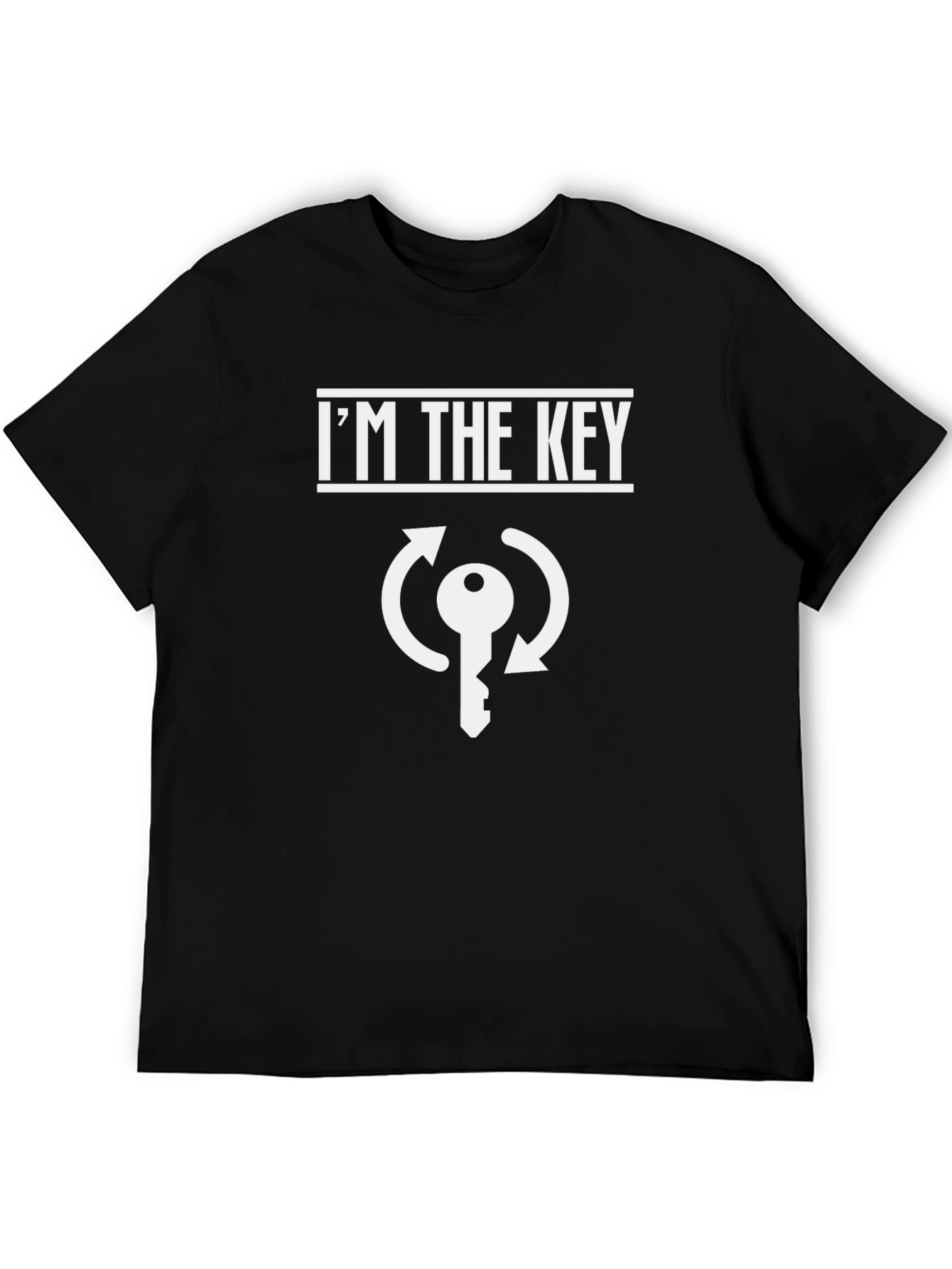 Im the Key Graphic Tee - Black Cotton
