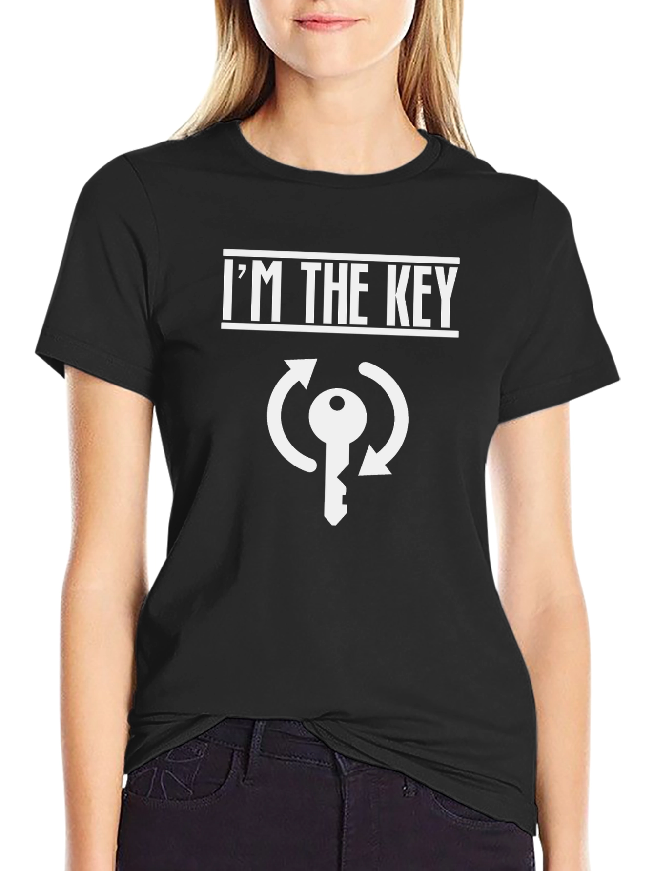 Im the Key Graphic Tee - Black Cotton