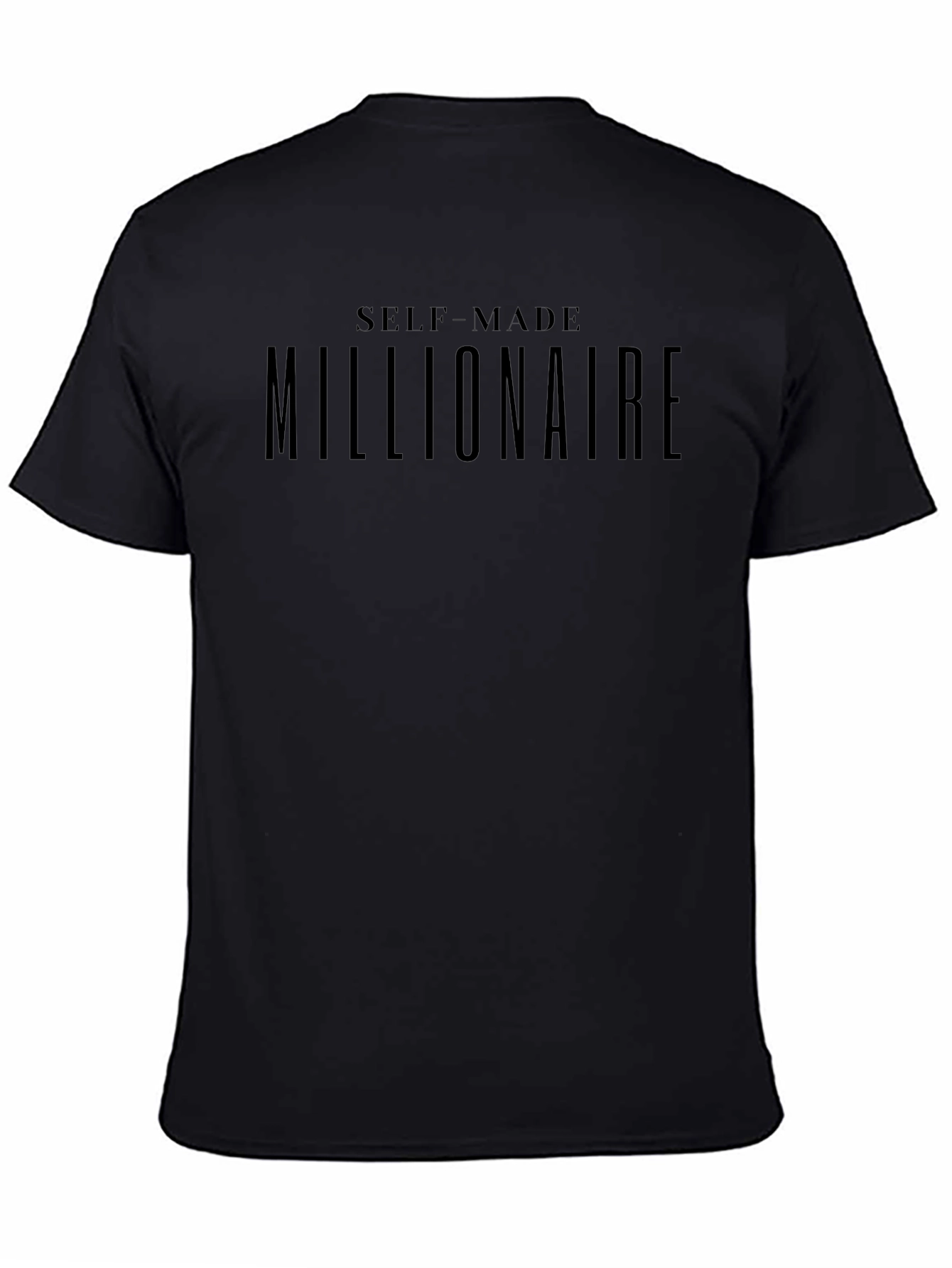 Self-Made Millionaire Black Graphic Tee